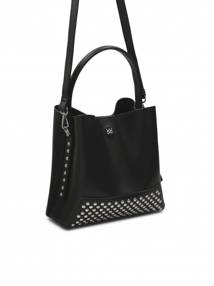 Černá kabelka se stříbrnými nýty LAURIE