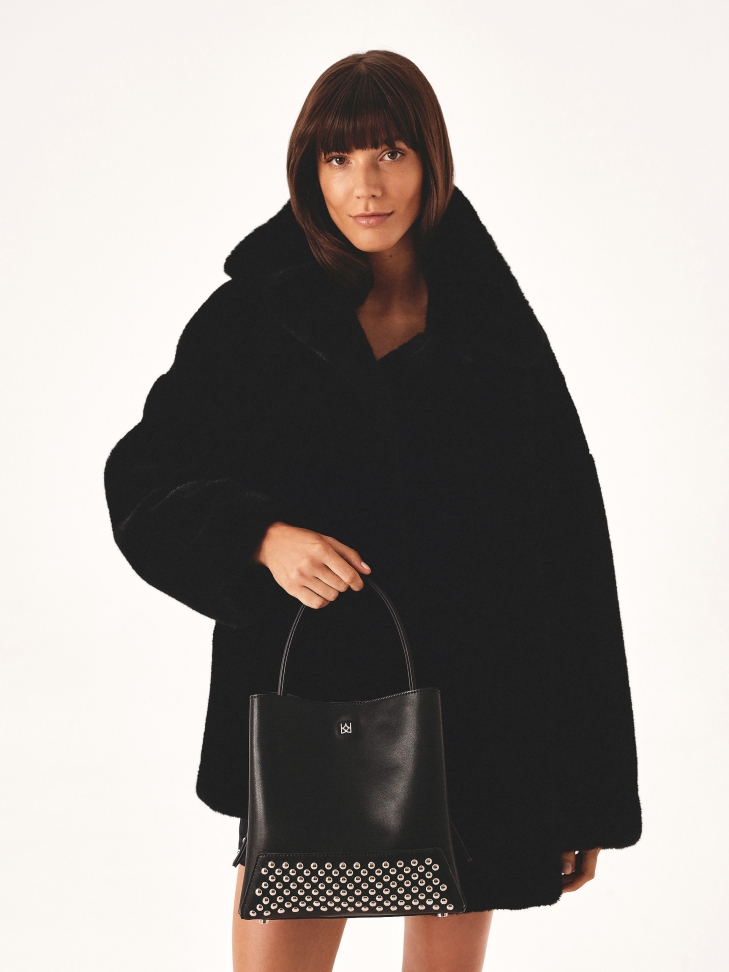 Černá kabelka se stříbrnými nýty LAURIE