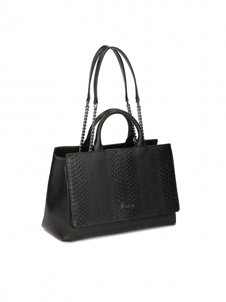 Černá kabelka neobvyklého tvaru ROSE