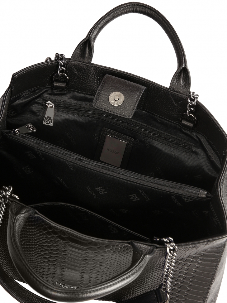 Černá kabelka neobvyklého tvaru ROSE