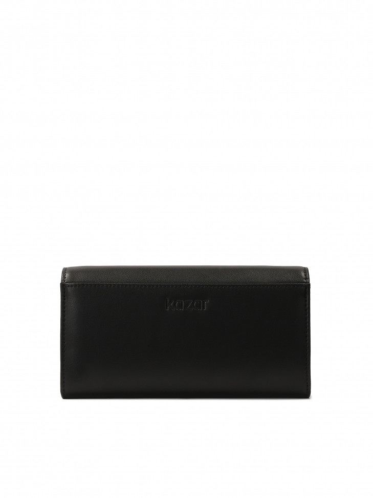 Velká kožená peněženka zdobená stříbrnými kamínky JOLENE