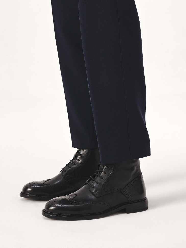 Černé brogue boty GRANTES