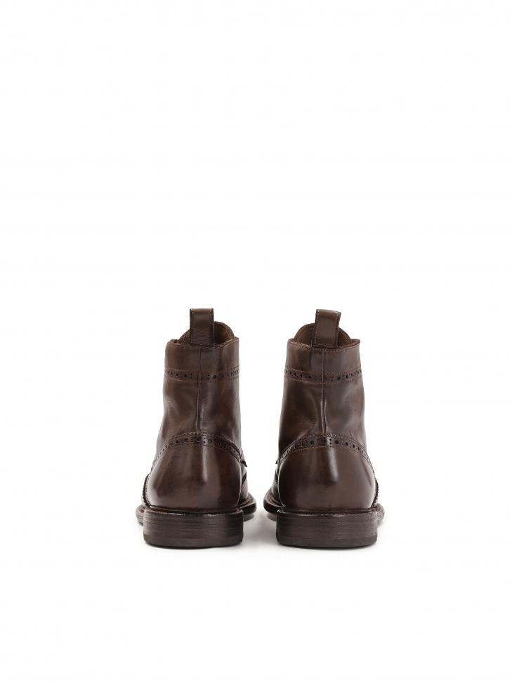 Šněrovací boty s koženou podrážkou GRANTES