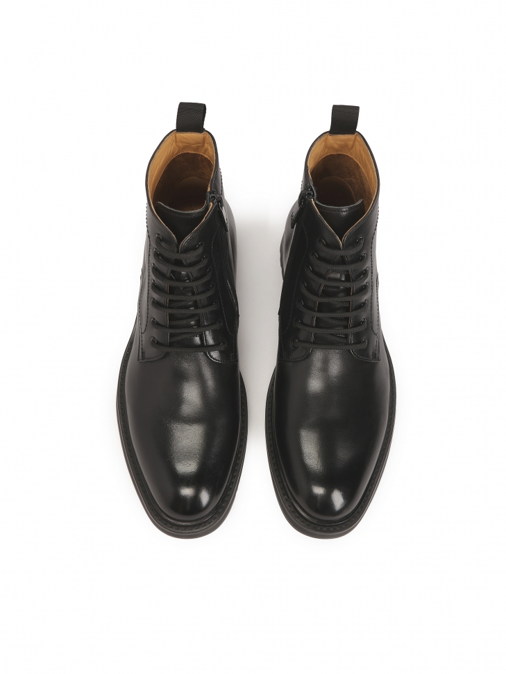 Klasické černé boty z hladké kůže OCTAVIUSS