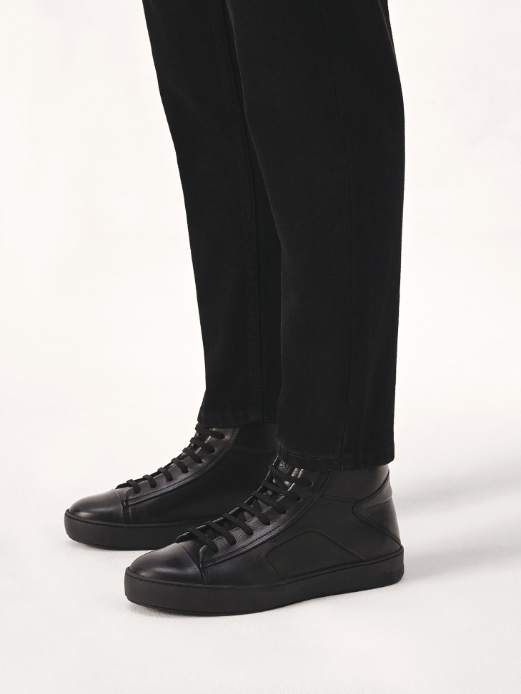 Kožené kotníkové tenisky LEONID