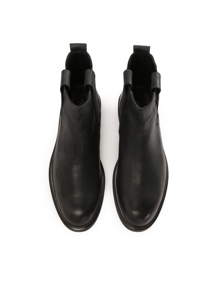 Kožené boty Chelsea se zdobenou elastickou vložkou IDDROSS