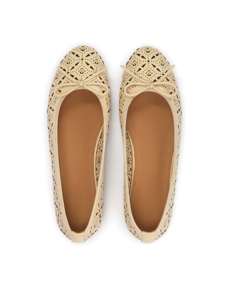 Kožené baleríny s jemným výřezem EILEEN