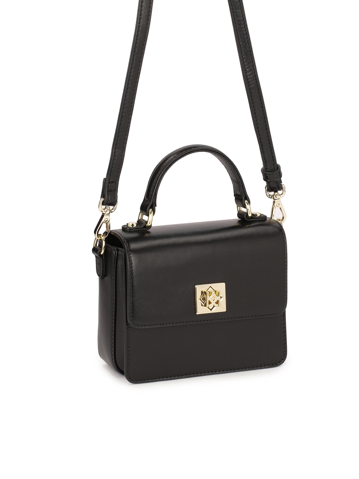 Malá černá kabelka s klopou BELE