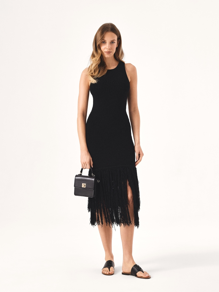 Malá černá kabelka s klopou BELE