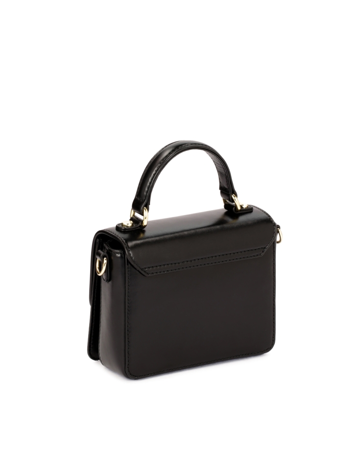 Malá černá kabelka s klopou BELE