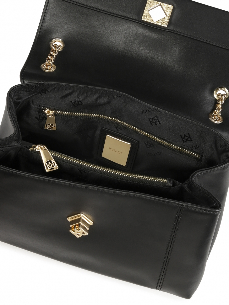 Černá kabelka s otočným uzávěrem MIRELL