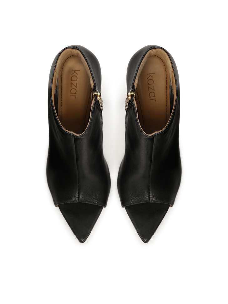 Černé boty s otevřenou špičatou špičkou IRINA