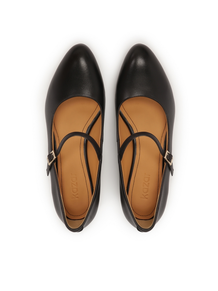 Černé lodičky Mary Jane na řemínku SIONA