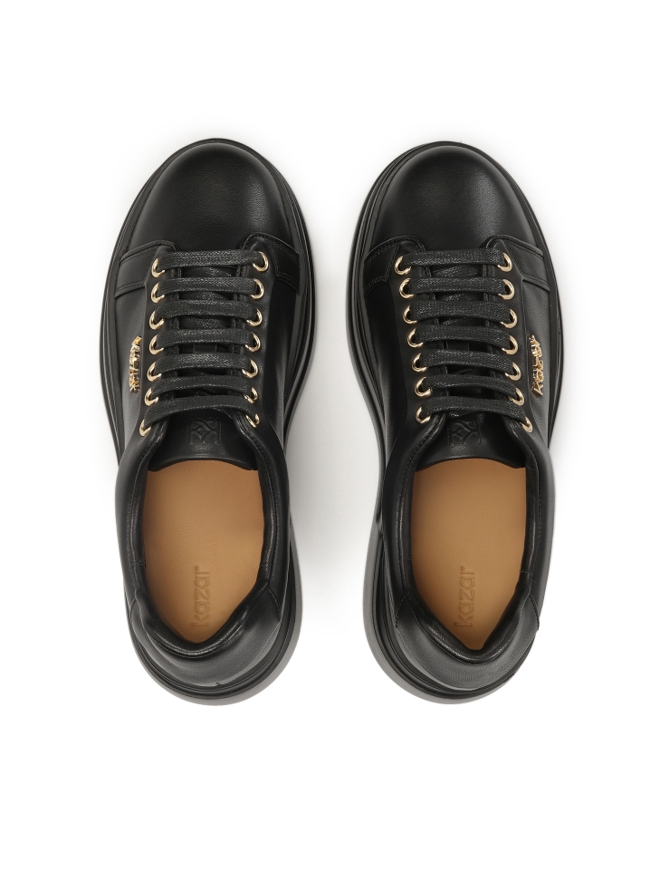 Kožené tenisky na silné rovné podrážce NERIS