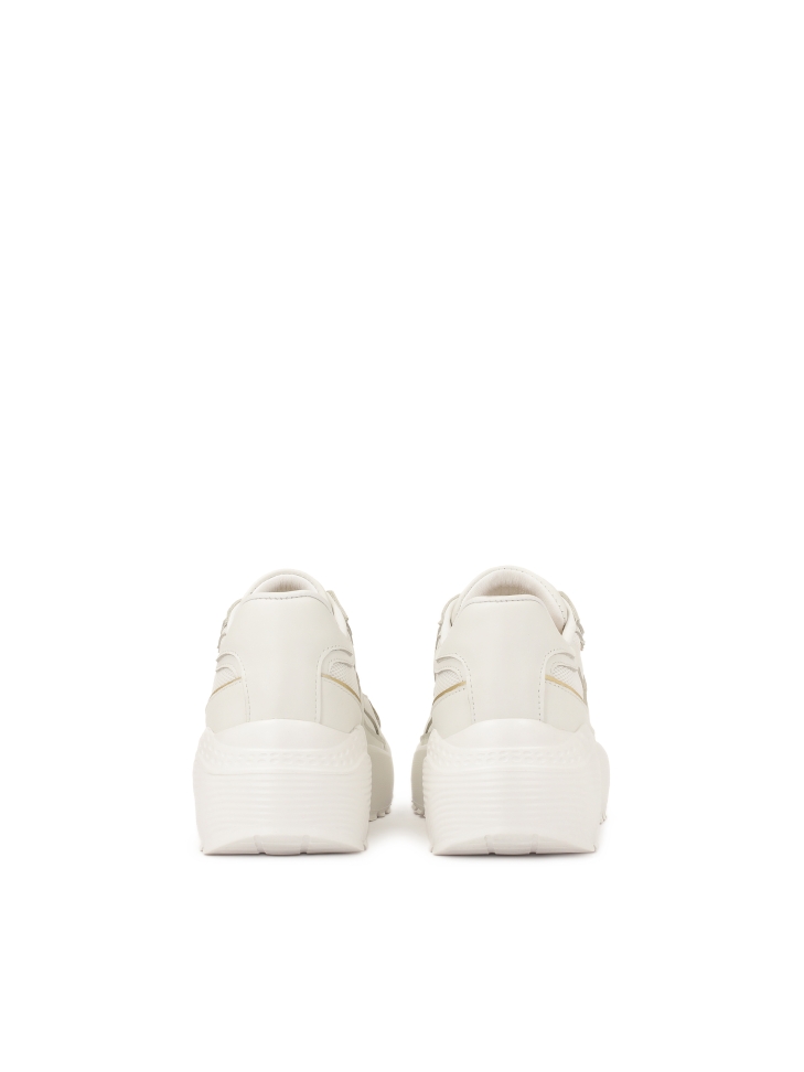 Bílé tenisky se zlatým lemováním AVERY