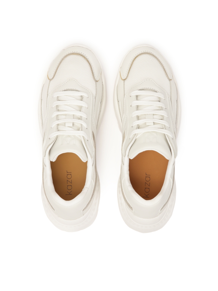 Bílé tenisky se zlatým lemováním AVERY