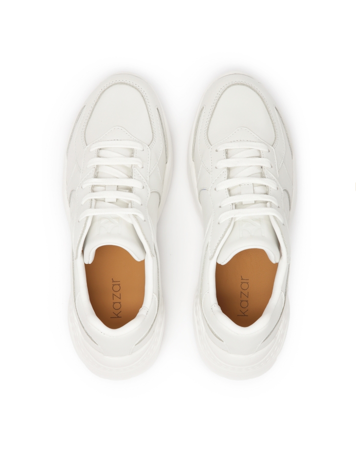 Kožené tenisky v bílé barvě  AVERY