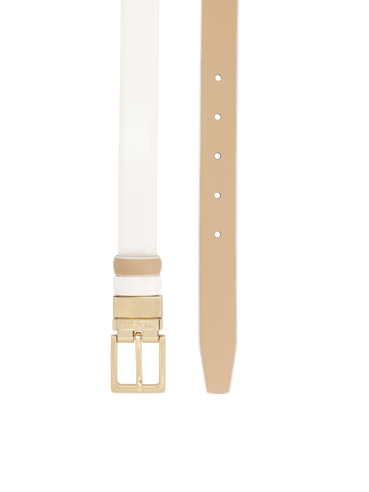 Úzký kožený pásek KAZAR s monogramem PERKINS