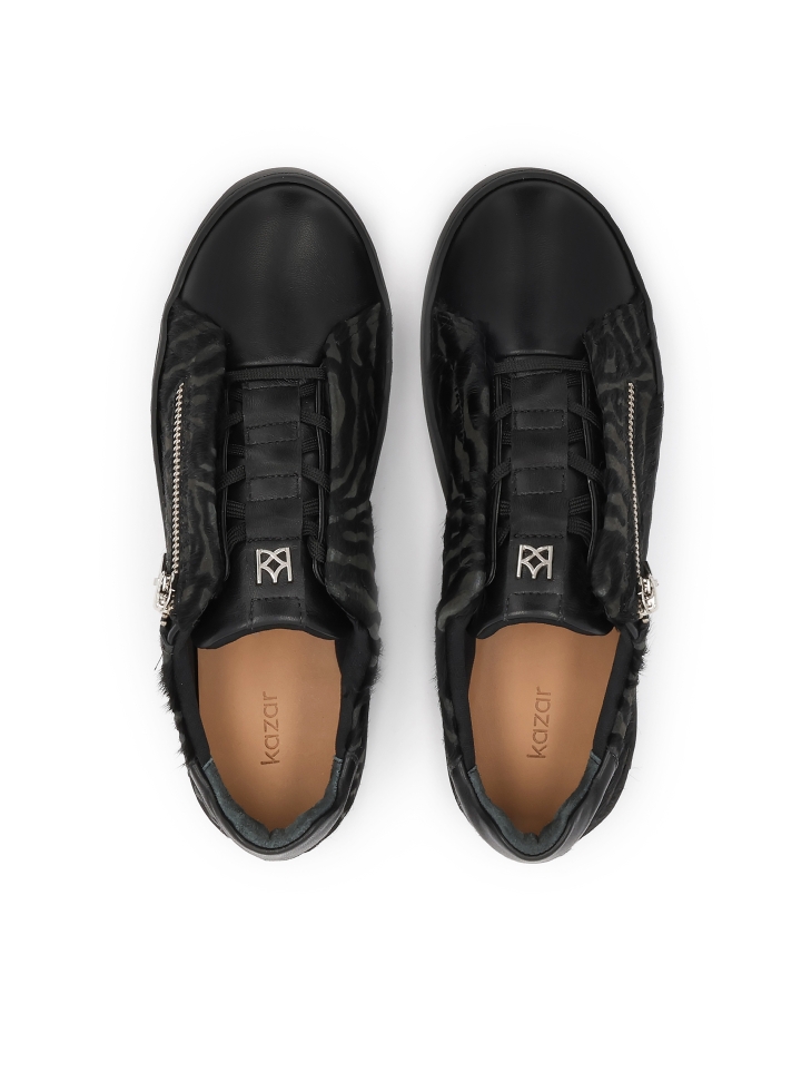 Tenisky s přírodními štětinami se vzorem zebry MALIA