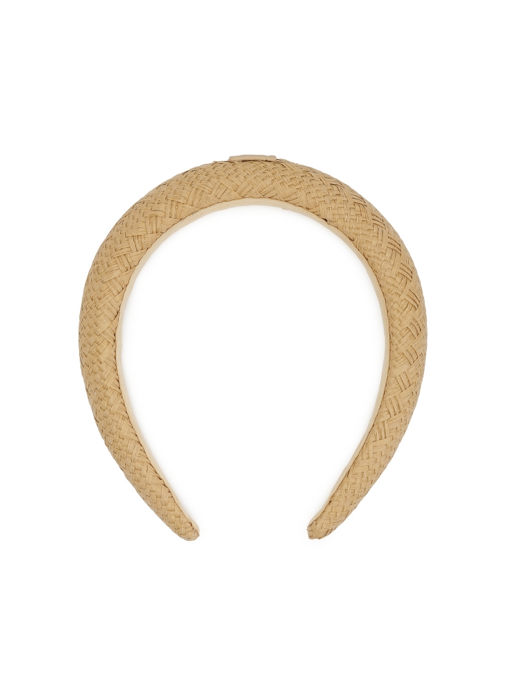 Světle hnědá papírová slaměná čelenka MOANA