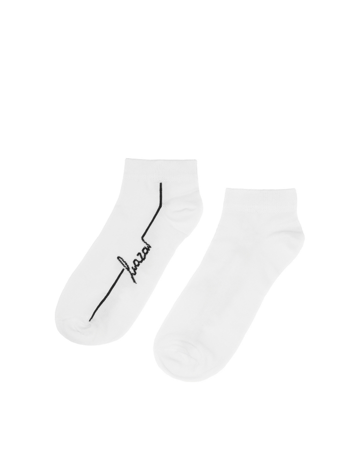 Bílé krátké ponožky s logem TREZEES