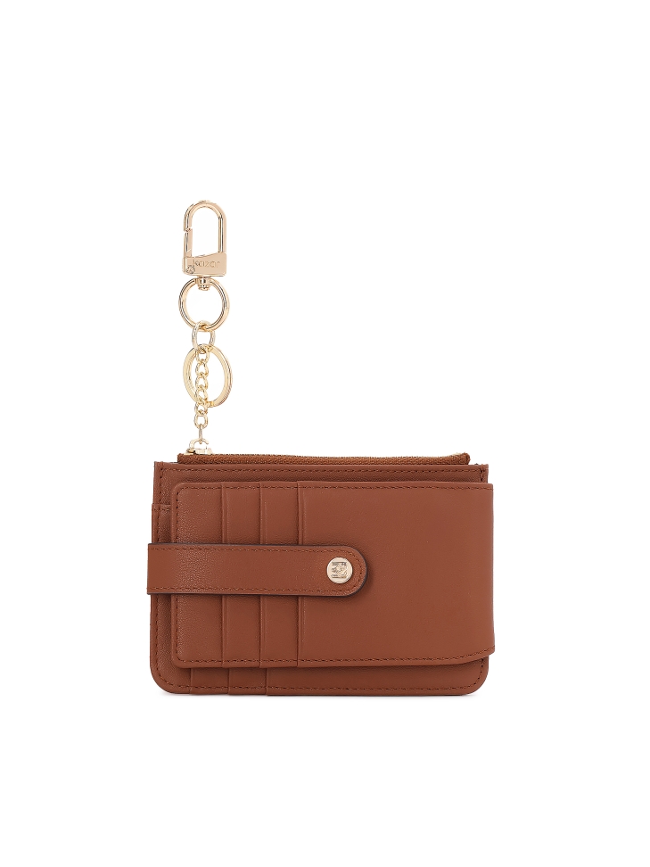 Kompaktní kožená peněženka s karabinou MILARAY