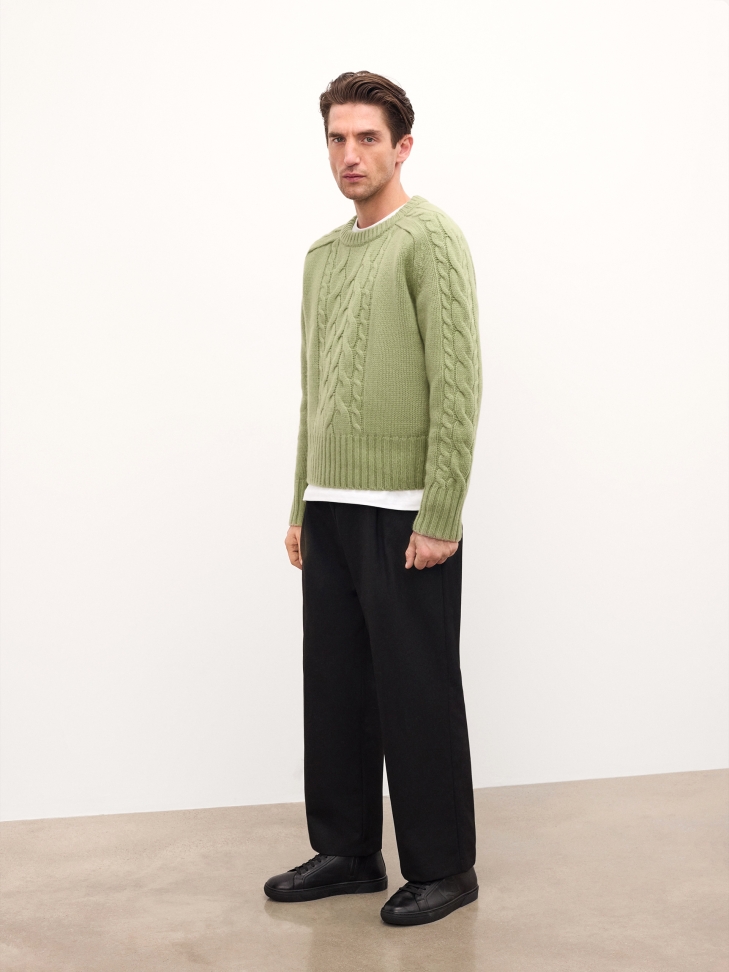 Černé kotníkové tenisky z přírodní kůže s vyraženým logem AUGUSTINNO