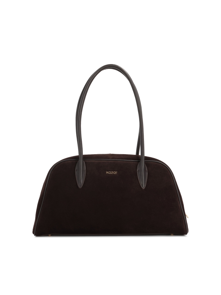 Hnědá semišová kabelka KYLE
