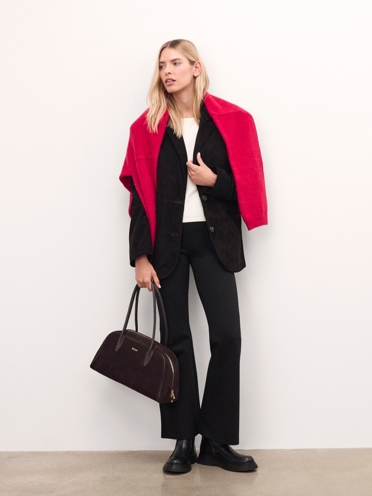 Hnědá semišová kabelka KYLE