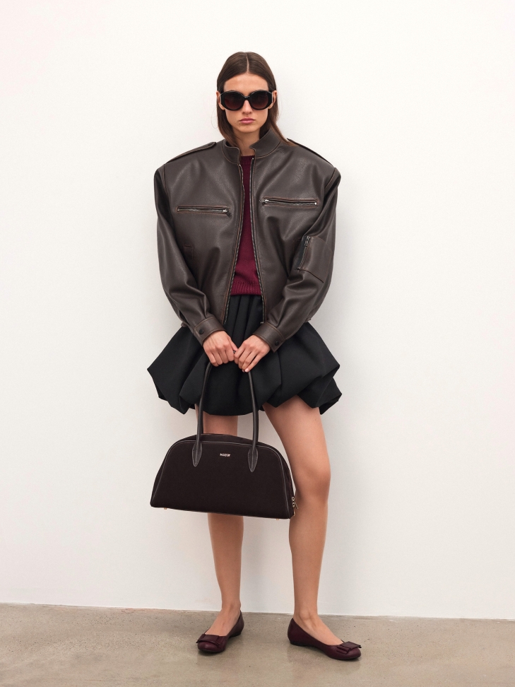 Hnědá semišová kabelka KYLE