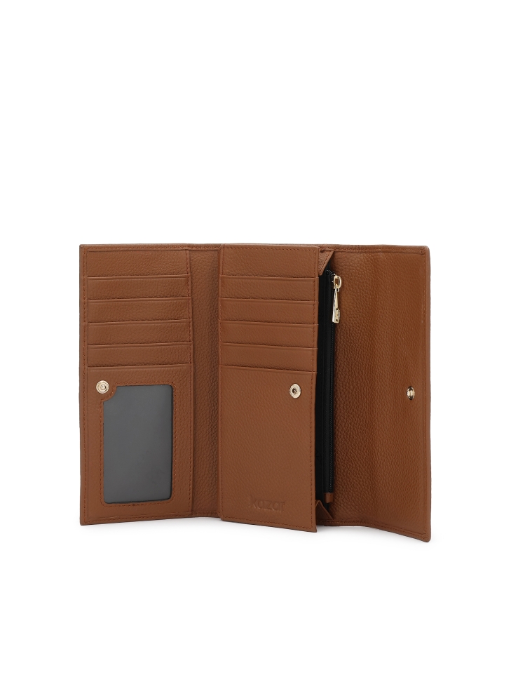 Podlouhlá kožená peněženka s klopou BONILLA