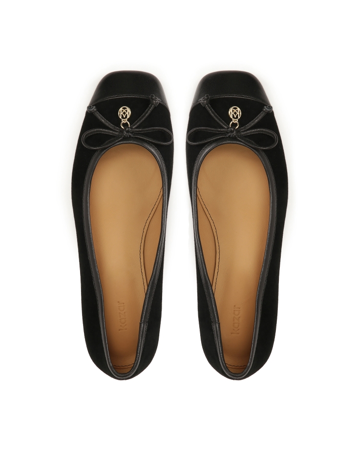 Nízké lodičky ze semiše a hladké kůže ADDILYN