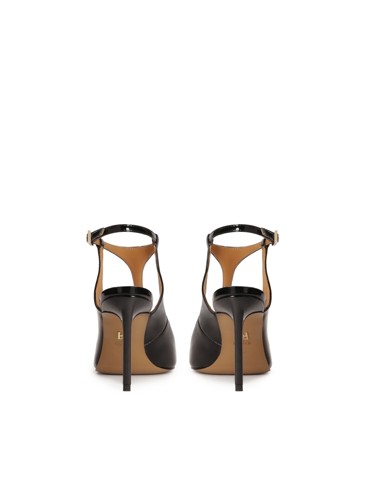 Černé lodičky s otevřeným podpatkem FELICIA