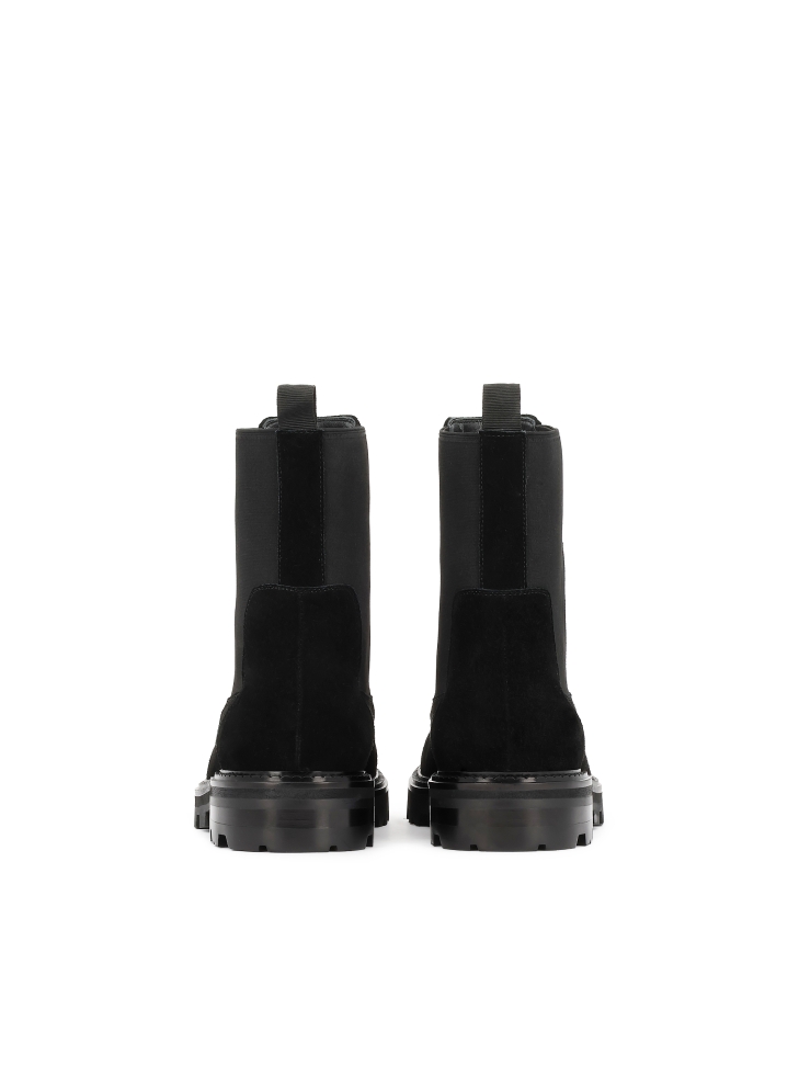 Černé pánské semišové boty Chelsea s pevnou podrážkou KS ALCESTE