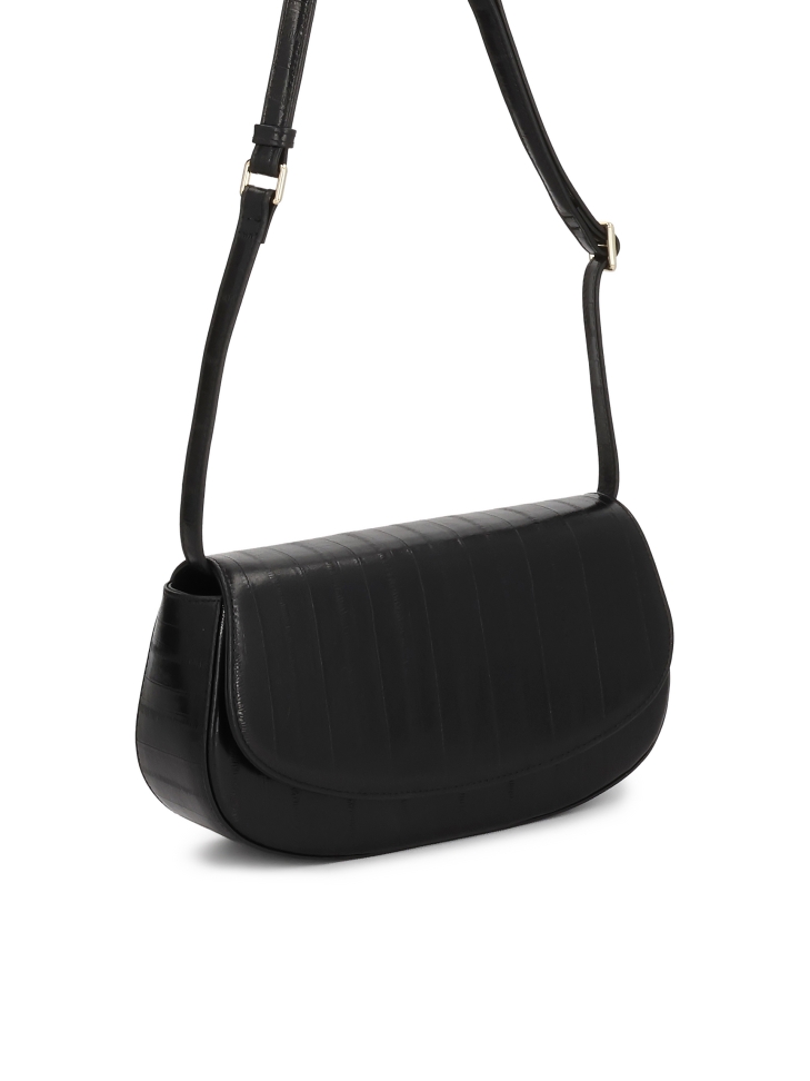 Černá pevná kabelka s jedinečným vzorem NALYA