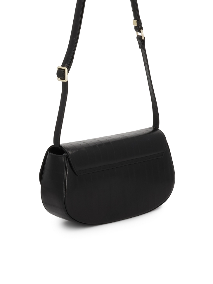 Černá pevná kabelka s jedinečným vzorem NALYA