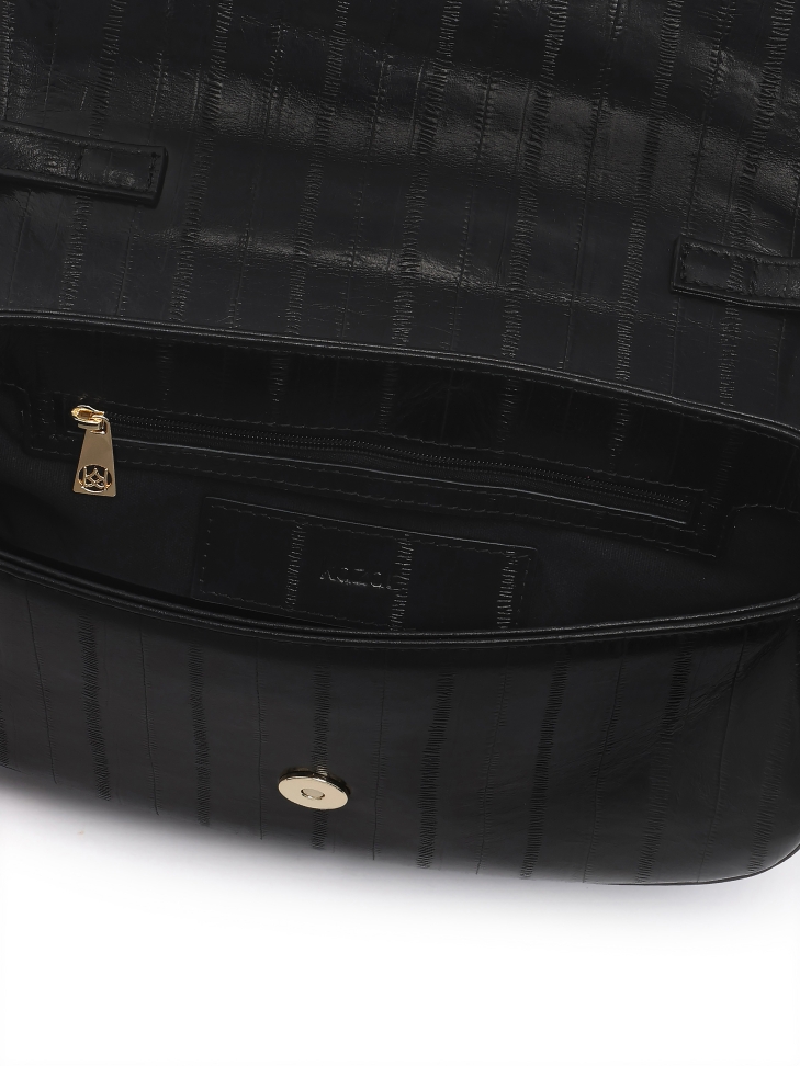 Černá pevná kabelka s jedinečným vzorem NALYA