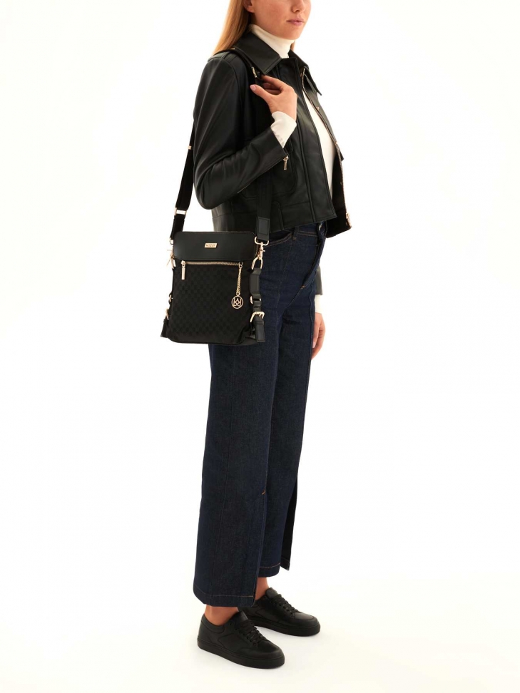 Dámská černá messenger taška LORA